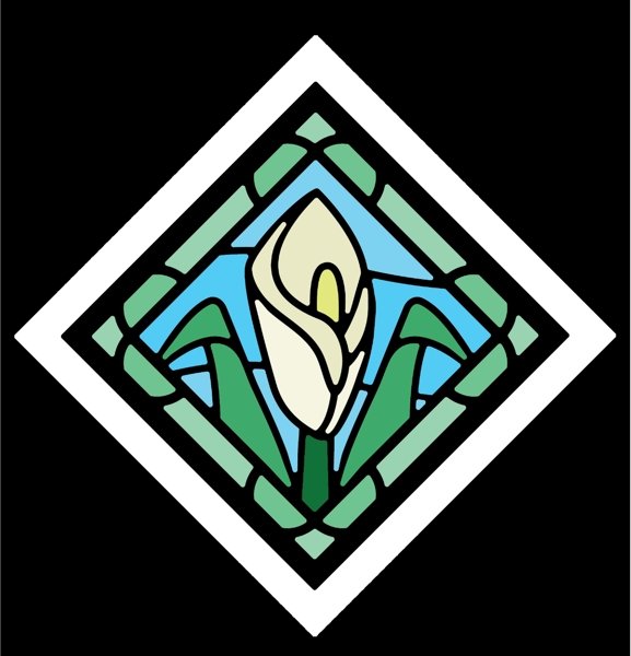 Crafter's Companion Gemini Stained Glass Die - Single Lily Window