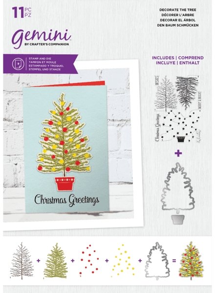 Crafter's Companion Gemini - Stamp & Die - Decorate The Tree