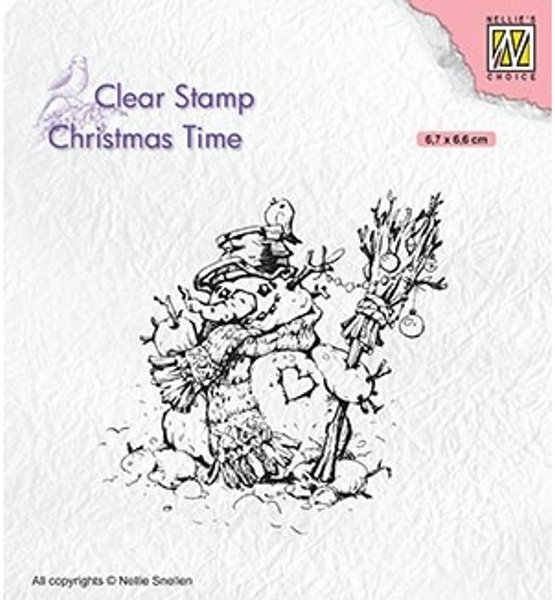 Nellie Snellen Nellie's Choice - Christmas Clear Stamp - Snowman CT034
