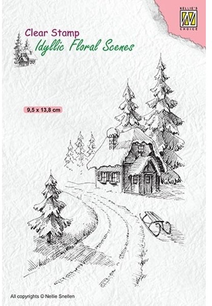 Nellie Snellen Nellie's Choice - Clear Stamp - Wintery House IFS023