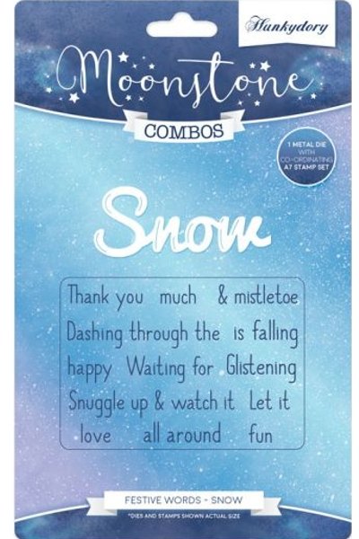 Hunkydory Moonstone Combos - Festive Words - Snow