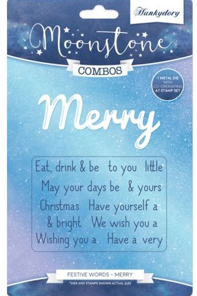 Hunkydory Moonstone Combos - Festive Words - Merry