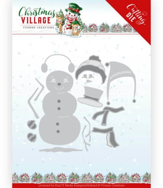Yvonne Creations Yvonne Creations - Christmas Village - Build Up Snowman Dies