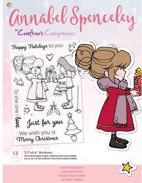 Crafter's Companion Annabel Spenceley Photopolymer Stamp - Happy Holidays