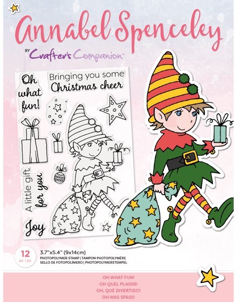 Crafter's Companion Annabel Spenceley Photopolymer Stamp - Oh what fun