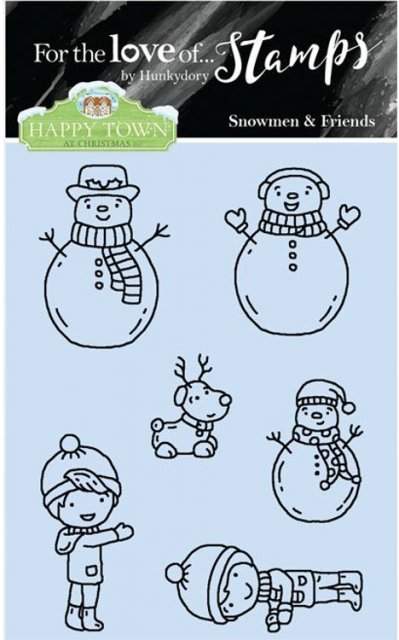 Hunkydory Hunkydory Happy Town Stamp Set - Snowmen & Friends