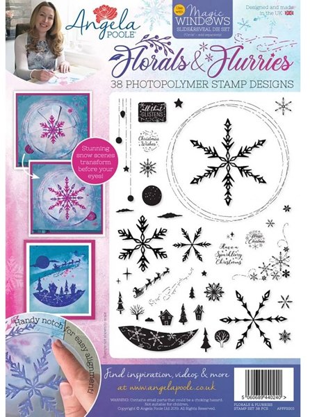 Angela Poole Angela Poole A4 Clear Stamp Set Florals and Flurries