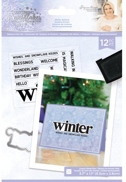 Crafter's Companion Sara Davies Glittering Snowflakes - Stamp & Die - Winter Solstice