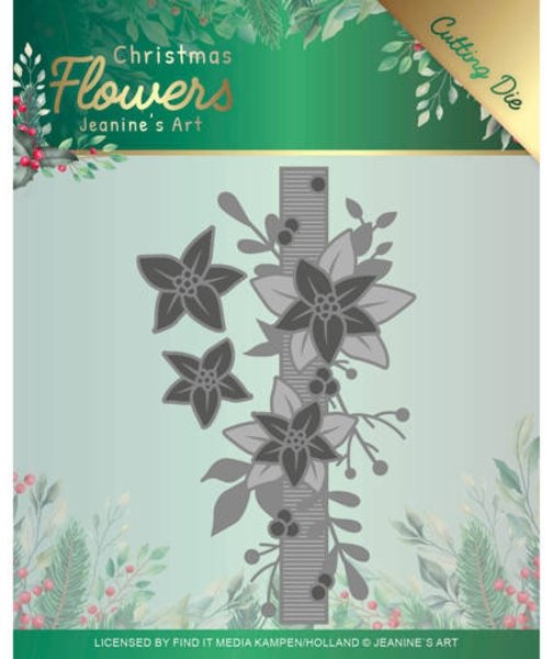 Jeanine's Art Jeanine’s Art – Christmas Flowers - Poinsettia Border Die