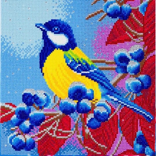 Craft Buddy Crystal Art Kit 30 x 30cm (Medium) - Bird & Berries CAK-A109M