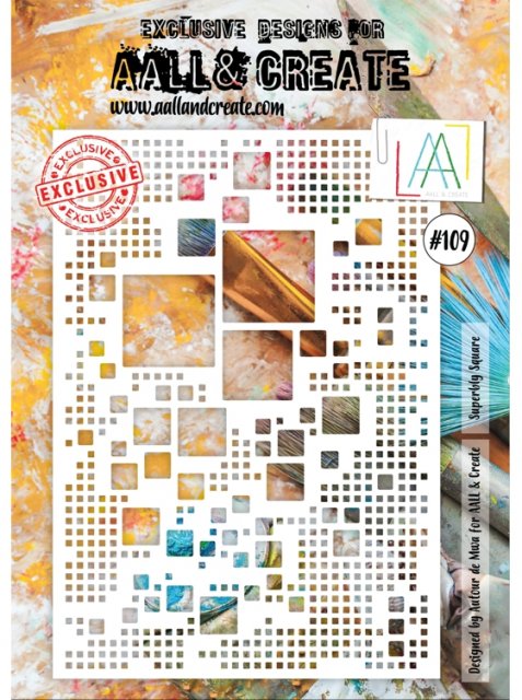 Aall & Create Aall & Create A4 Stencil #109 - Superbly Square