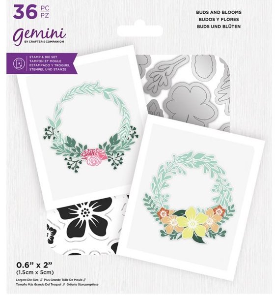 Crafter's Companion Gemini - Stamp & Die - Buds and Blooms GEM-STD-BABL