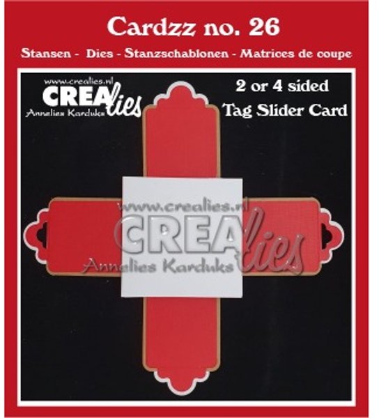 Crealies Crealies Cardzz No 26 - 2- or 4-Sided Slider Card CLCZ26