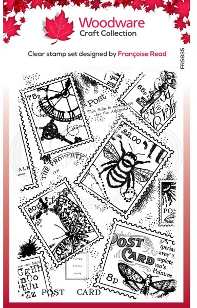 Woodware Woodware Clear Singles Postage Stamp Background 4 in x 6 in Stamp FRS835