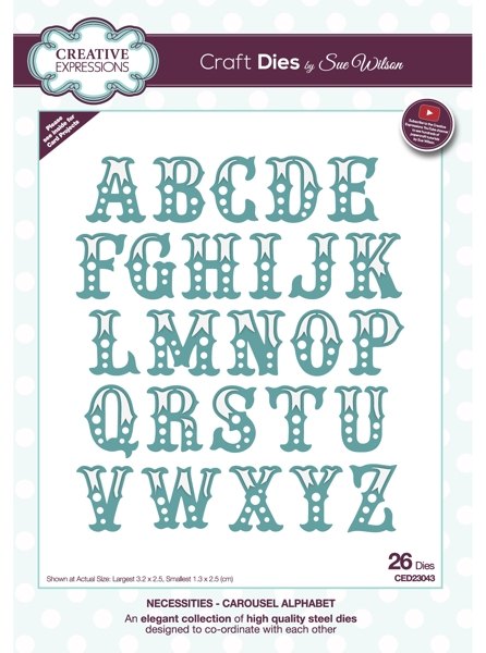 Creative Expressions Sue Wilson Necessities Carousel Alphabet Craft Die