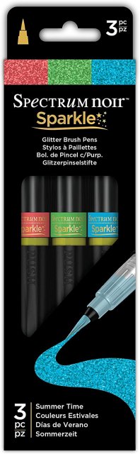 Crafter's Companion Spectrum Noir Sparkle Pens 3 Pack - Summer Time