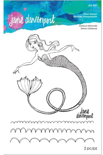 Spellbinders Jane Davenport Glorious Mermaid Clear Stamp Set WIZJDS-057