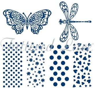 Tattered Lace Tattered Lace Trio Butterfly and Bow Stamps TRI21