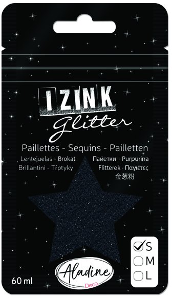 Aladine Izink Superfine Glitter - Noir (Black) 4 For £10.99