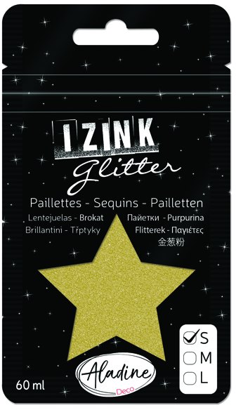 Aladine Izink Superfine Glitter - Dore (Gold) 4 For £10.99