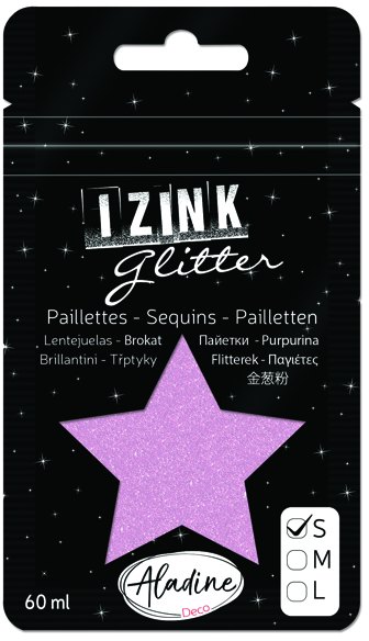 Aladine Izink Superfine Glitter - Rose Pastel (Pastel Pink) 4 For £10.99