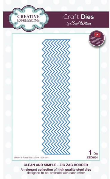 Creative Expressions Sue Wilson Clean and Simple Zig Zag Border Die