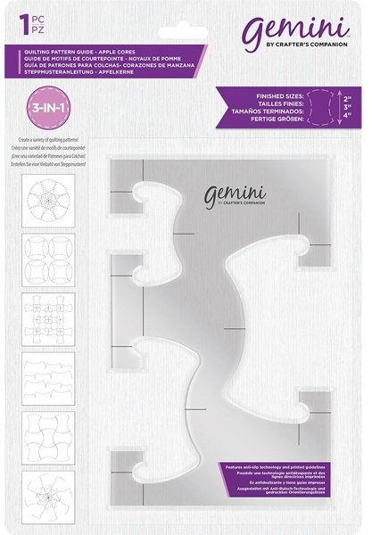 Crafter's Companion Gemini - Quilting Pattern Guide - Apple Cores