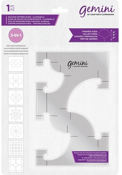 Crafter's Companion Gemini - Quilting Pattern Guide - Clamshells