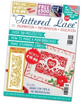 Practical Publishing The Tattered Lace Magazine Issue 31 with Free Delicate Gate Die - Was £11.96