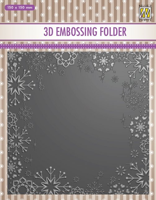 Nellie Snellen Nellie Snellen 3D Embossing Folder - Snowflake Frame EF3D015