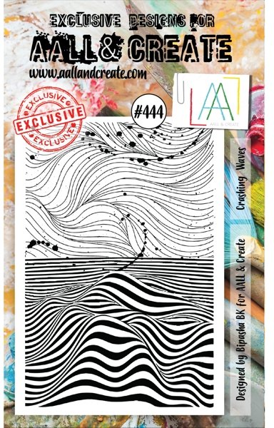Aall & Create Aall & Create A6 Stamp #444 - Crashing Waves