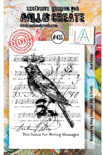 Aall & Create Aall & Create A7 Stamp #435 - Bird Collage