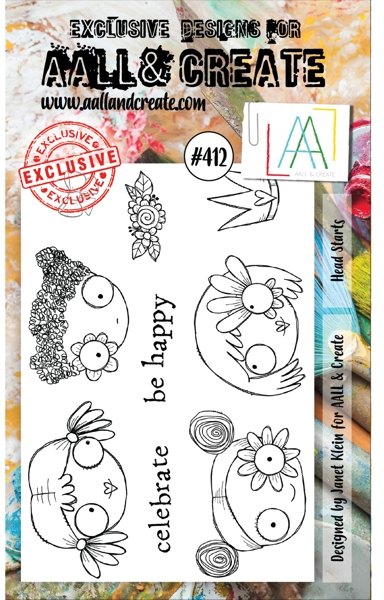 Aall & Create Aall & Create A6 Stamp #412 - Head Starts
