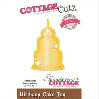 Cottage Cutz Cottage Cutz Birthday Cake Tag Cutting Die