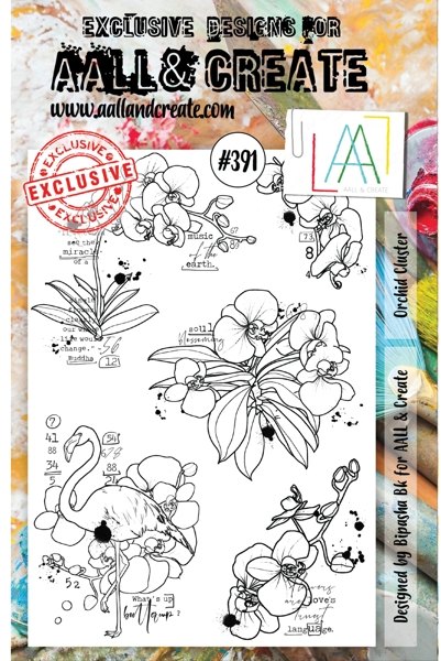 Aall & Create Aall & Create A5 Stamp #391 - Orchid Cluster