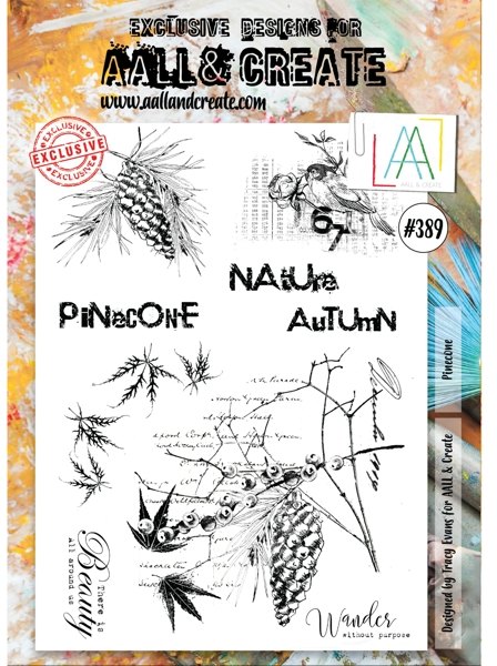 Aall & Create Aall & Create A4 Stamp #389 - Pinecone