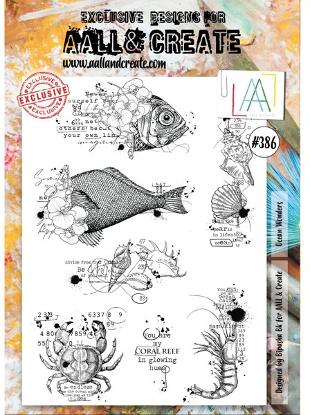 Aall & Create Aall & Create A4 Stamp #386 - Ocean Wonders
