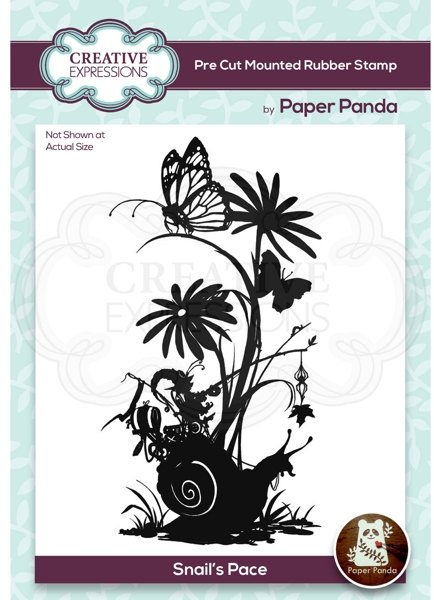 Creative Expressions Creative Expressions Paper Panda Snails Pace 2.9 x 5.1 Pre Cut Rubber Stamp