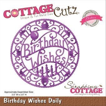 Cottage Cutz Cottage Cutz Birthday Wishes Doily Cutting Die
