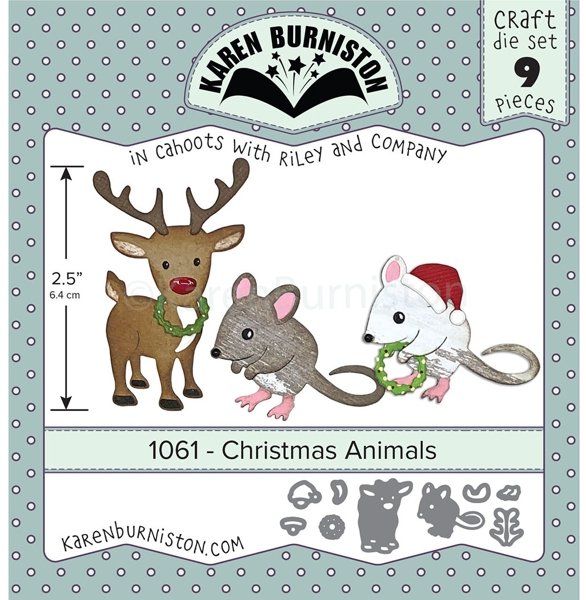 Karen Burniston Karen Burniston Die Set – Christmas Animals 1061
