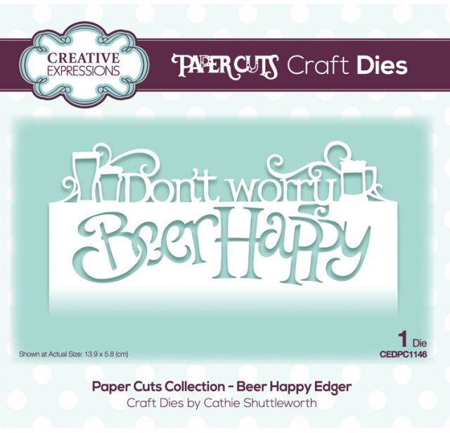 Creative Expressions Creative Expressions Paper Cuts - Beer Happy Edger Die
