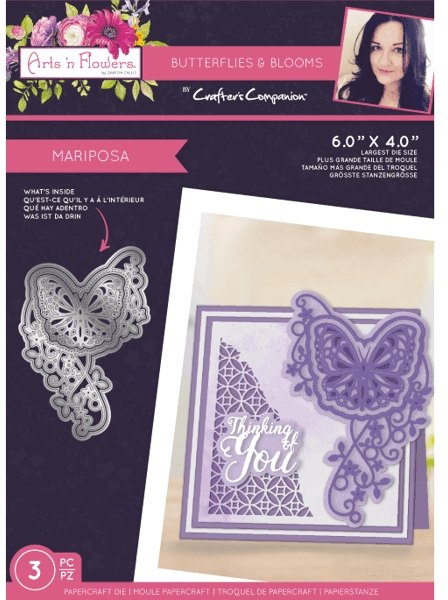 Crafter's Companion Sharon Callis Arts n Flowers - Butterflies and Blooms - Mariposa Die