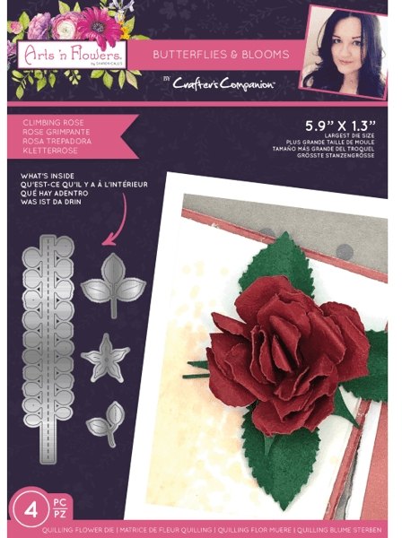 Crafter's Companion Sharon Callis Arts n Flowers - Butterflies and Blooms - Climbing Rose Die