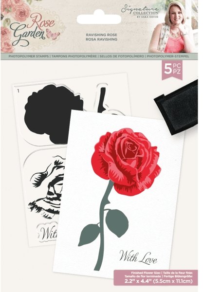 Crafter's Companion Sara Davies Rose Garden - A6 Photopolymer Stamp - Ravishing Rose