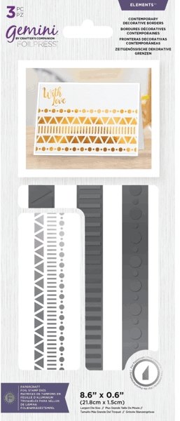 Crafter's Companion Gemini Foil Stamp Die - Elements - Contemporary Decorative Borders