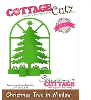 Cottage Cutz Cottage Cutz Christmas Tree in Window Cutting Die