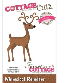 Cottage Cutz Cottage Cutz Christmas Whimsical Reindeer Cutting Die