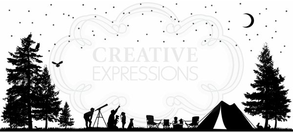 Creative Expressions Creative Expressions Designer Boutique Collection Stargazing DL Pre Cut Rubber Stamp