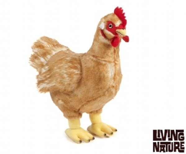 Living Nature Living Nature 35cm Large Brown Hen Chicken Soft Toy Plush AN378