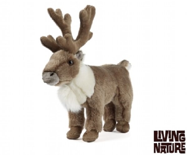 Living Nature Living Nature 23cm Standing Reindeer Soft Toy Plush - AN236